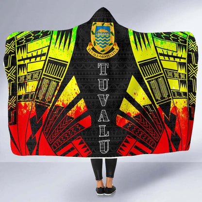 Tuvalu Hooded Blanket - Polynesian Tattoo Reggae