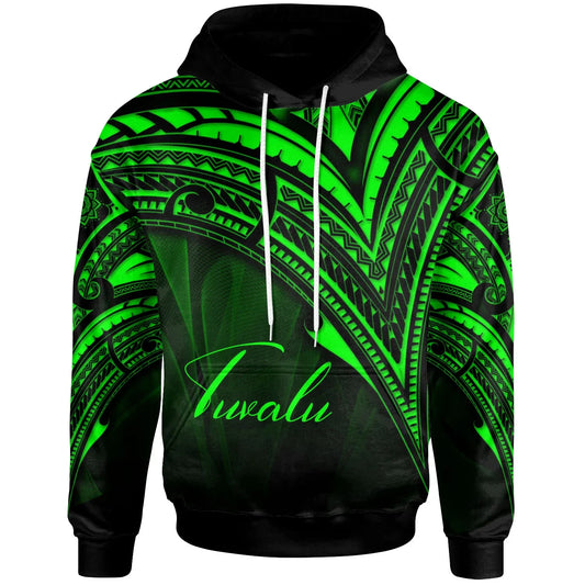 Tuvalu Hoodie - Green Color Cross Style