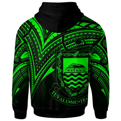 Tuvalu Hoodie - Green Color Cross Style