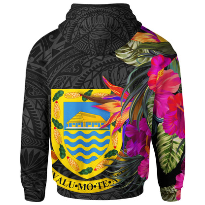 Tuvalu Hoodie - Hibiscus Polynesian Pattern