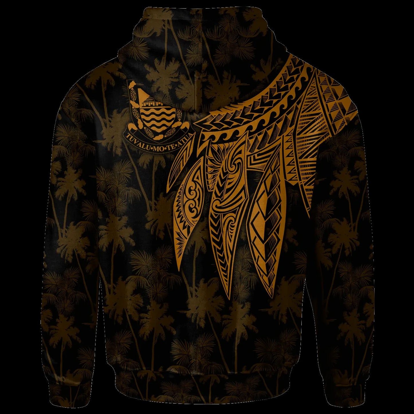 Tuvalu Hoodie - Polynesian Wings (Golden)