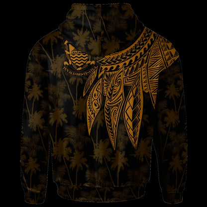 Tuvalu Hoodie - Polynesian Wings (Golden)