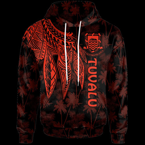 Tuvalu Hoodie - Polynesian Wings (Red)