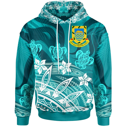 Tuvalu Hoodie - Turtle Around Flower