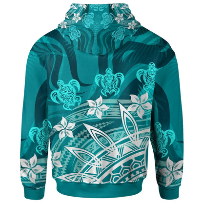 Tuvalu Hoodie - Turtle Around Flower