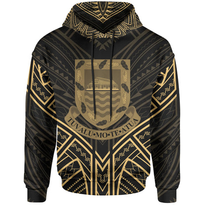 Tuvalu Hoodie - Tuvalu Seal Gold Tribal Patterns