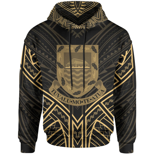 Tuvalu Hoodie - Tuvalu Seal Gold Tribal Patterns