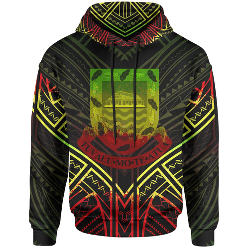 Tuvalu Hoodie - Tuvalu Seal Reggae Tribal Patterns