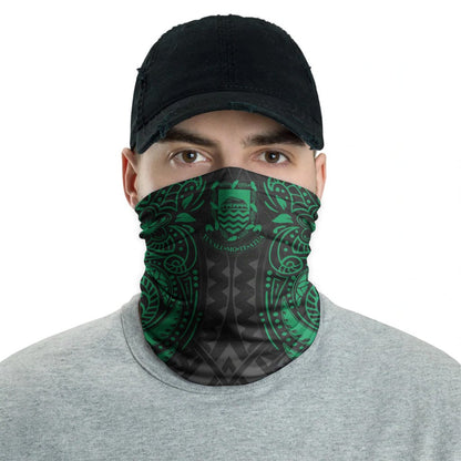 Tuvalu Neck Gaiter - Floral Tattoo Green