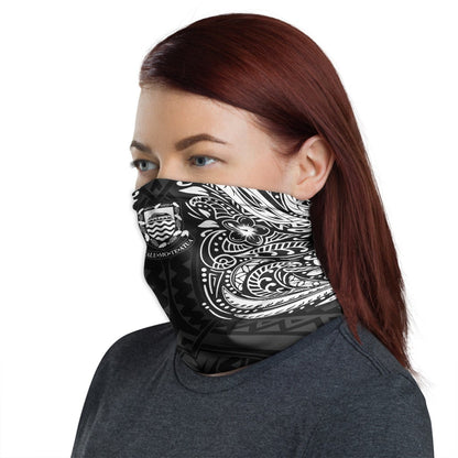 Tuvalu Neck Gaiter - Floral Tattoo White