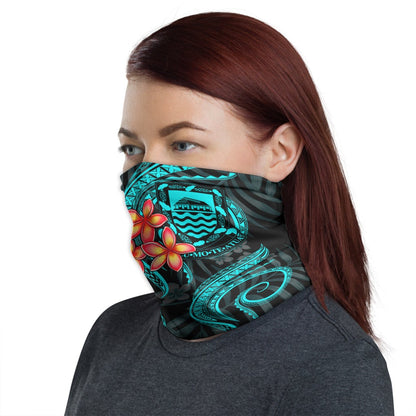 Tuvalu Neck Gaiter - Plumeria Turquoise