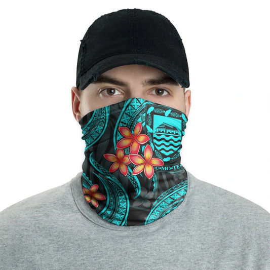 Tuvalu Neck Gaiter - Plumeria Turquoise
