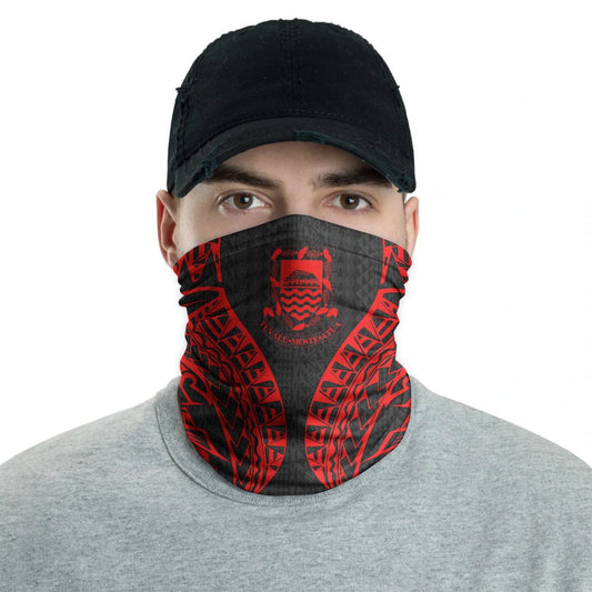 Tuvalu Neck Gaiter - Polynesian Pattern Red