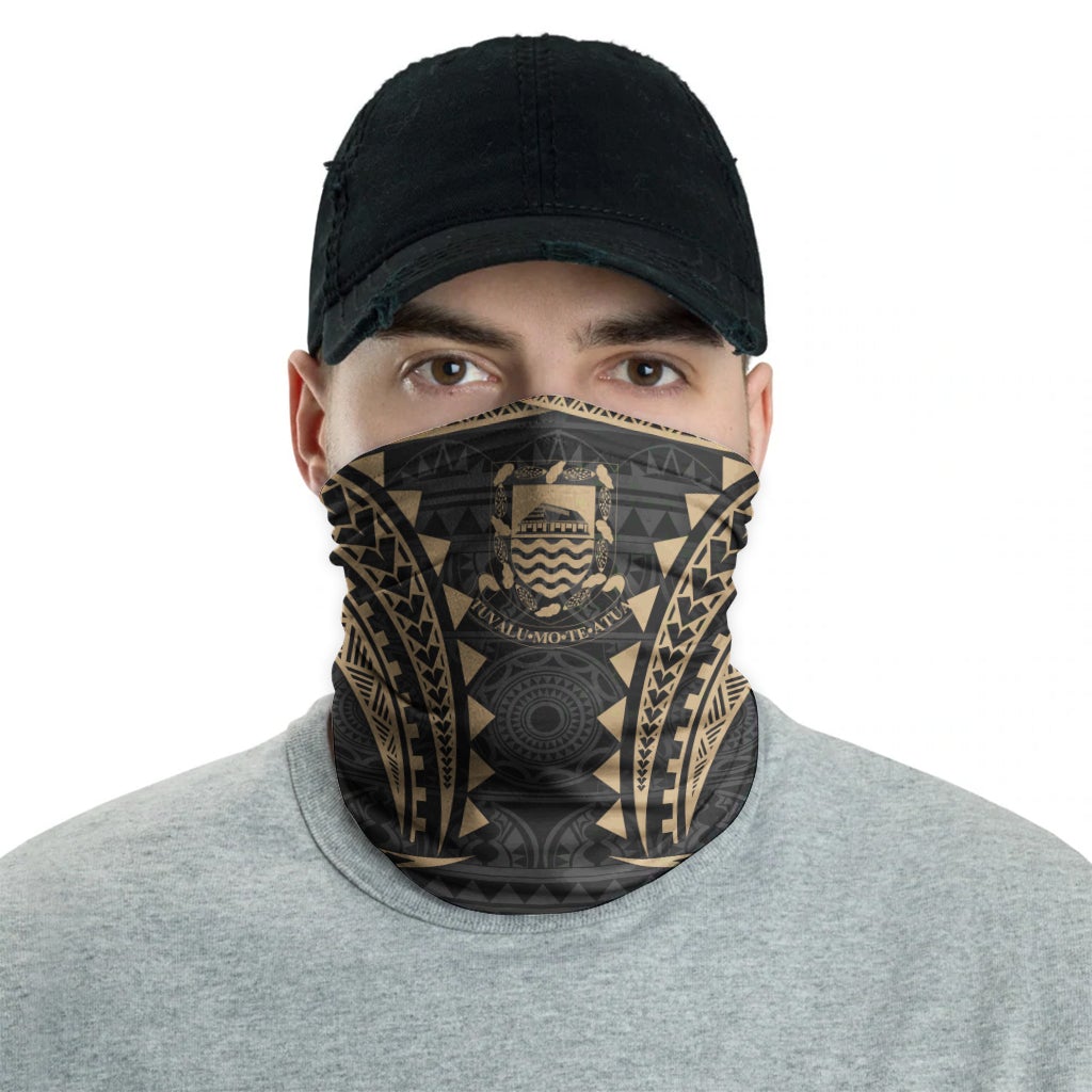 Tuvalu Neck Gaiter - Tribal Pattern Gold