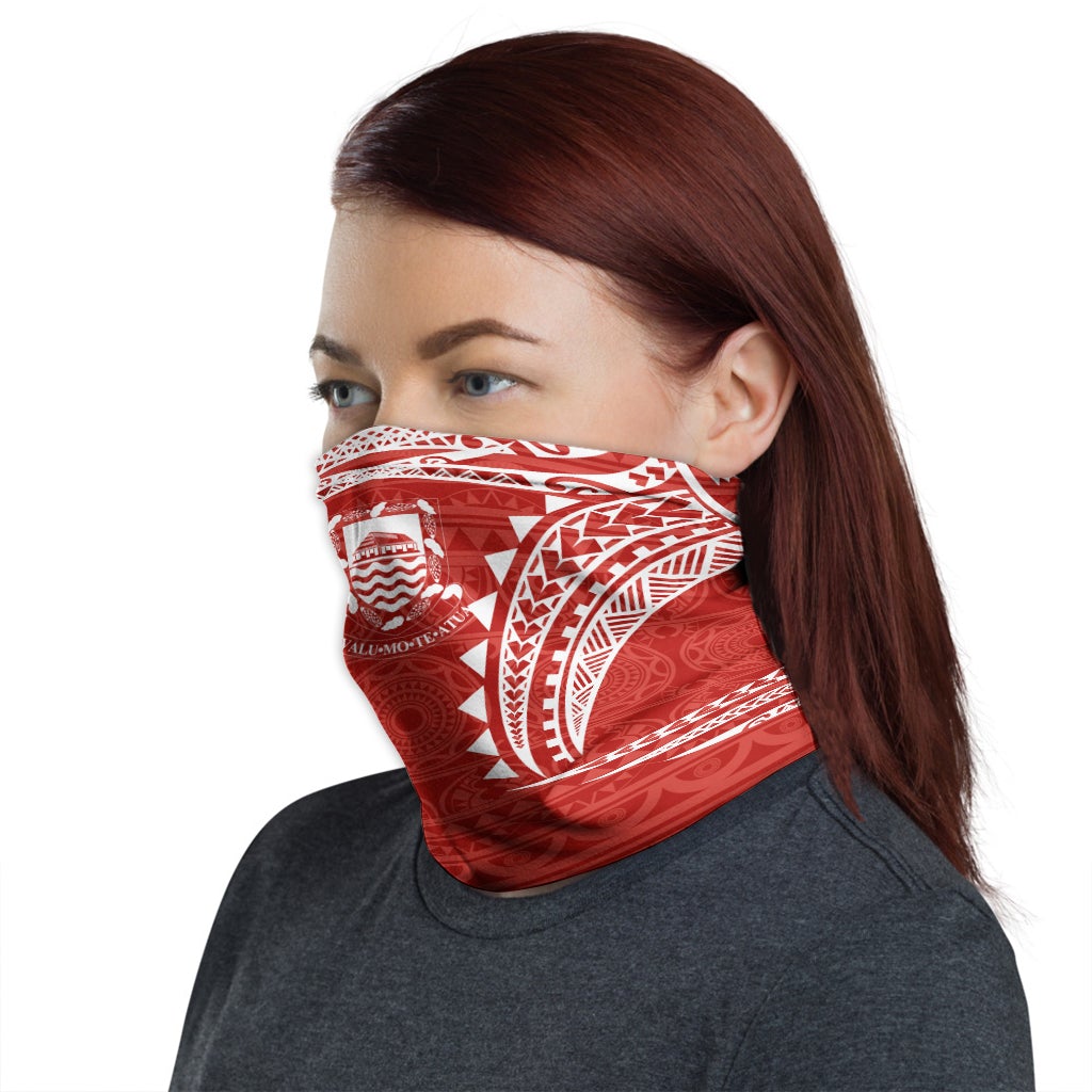 Tuvalu Neck Gaiter - Tribal Pattern Red
