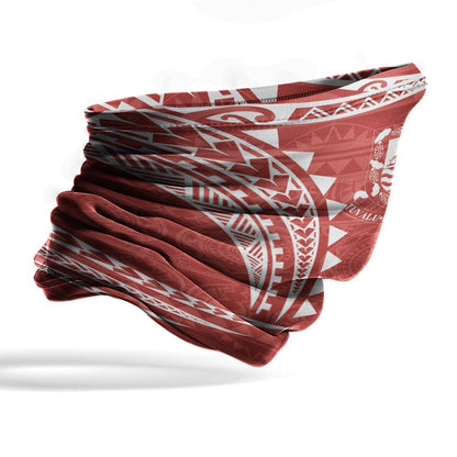 Tuvalu Neck Gaiter - Tribal Pattern Red