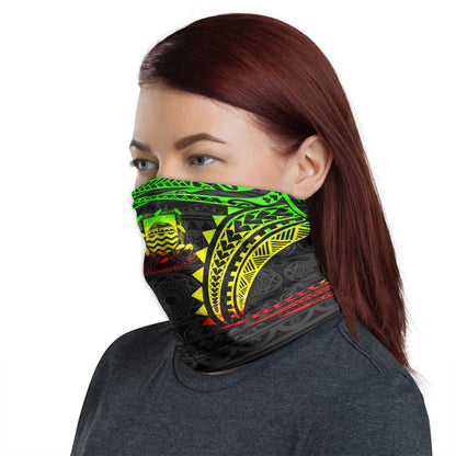Tuvalu Neck Gaiter - Tribal Pattern Reggae