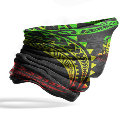 Tuvalu Neck Gaiter - Tribal Pattern Reggae