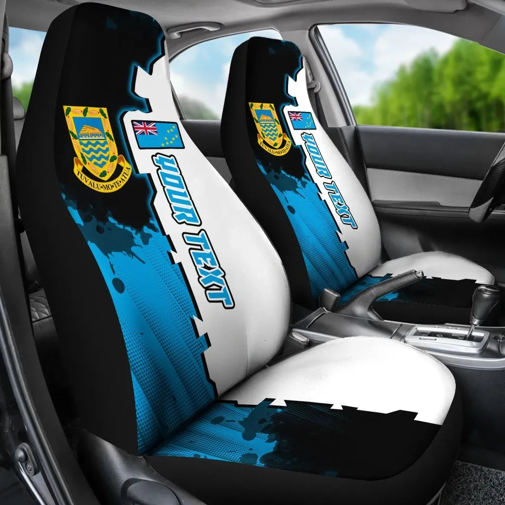 Tuvalu Personalised Car Seat Covers - Independence Day