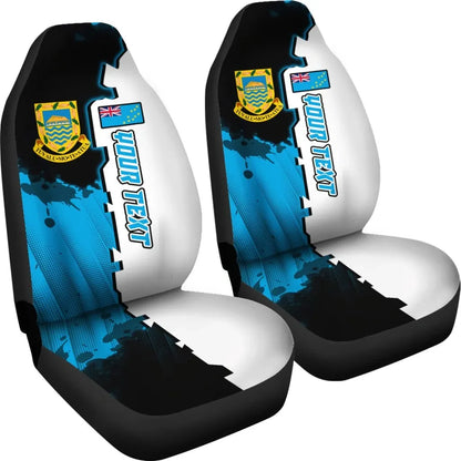 Tuvalu Personalised Car Seat Covers - Independence Day
