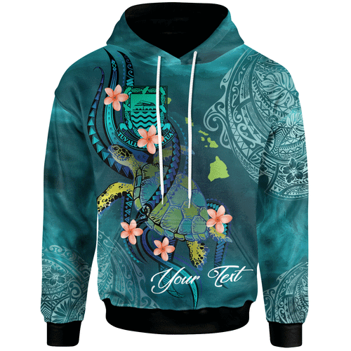 Tuvalu Personalised Custom Hoodie - Turtle With Pattern