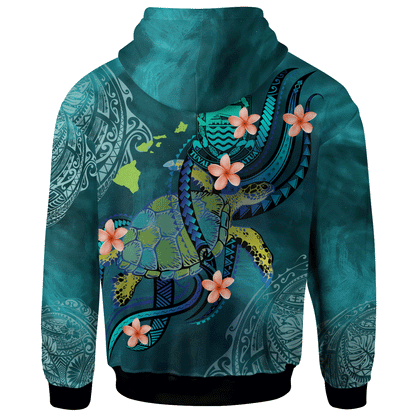 Tuvalu Personalised Custom Hoodie - Turtle With Pattern