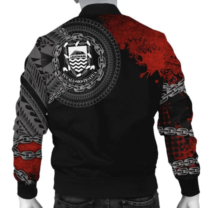 Tuvalu Polynesian Personalised Bomber Jacket - Polynesian Chain Style