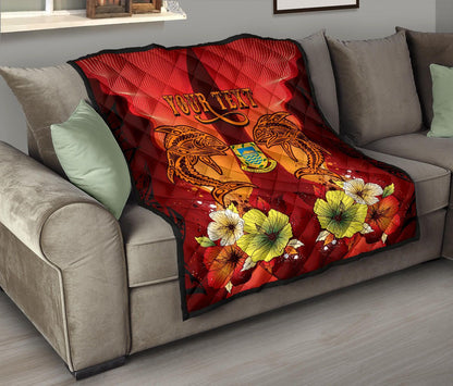 Tuvalu Personalised Premium Quilt - Tribal Tuna Fish