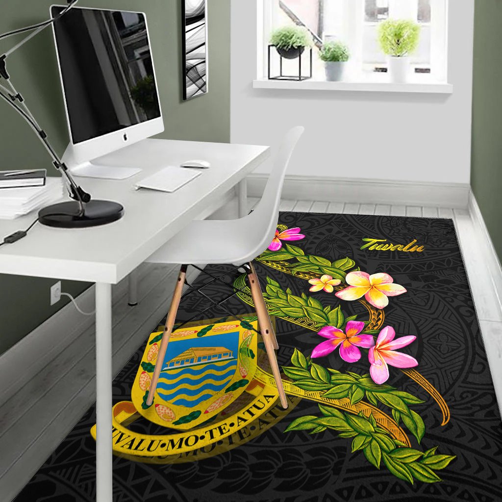 Tuvalu Polynesian Area Rug - Plumeria Tribal