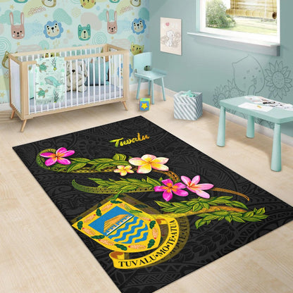 Tuvalu Polynesian Area Rug - Plumeria Tribal