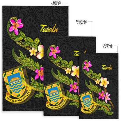 Tuvalu Polynesian Area Rug - Plumeria Tribal