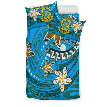 Tuvalu Polynesian Bedding Set - Spring Style Blue Color