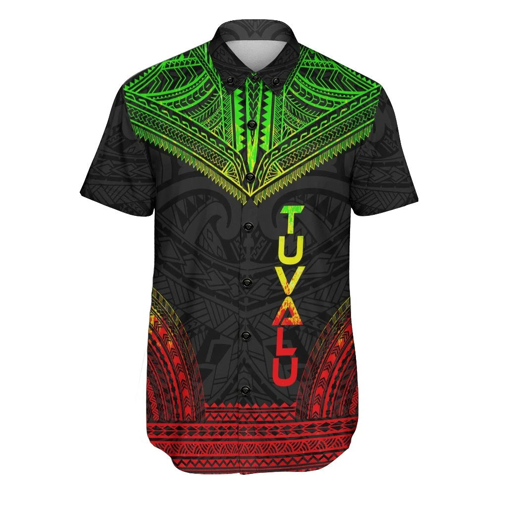 Tuvalu Polynesian Chief Short Sleeve Shirt - Reggae Version