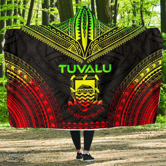 Tuvalu Polynesian Chief Hooded Blanket - Reggae Version