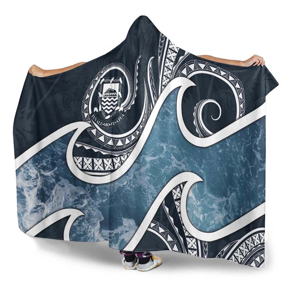 Tuvalu Polynesian Hooded Blanket - Ocean Style