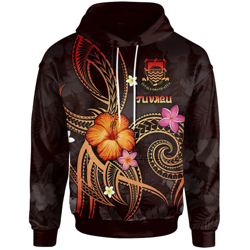 Tuvalu Polynesian Hoodie - Legend of Tuvalu (Red)
