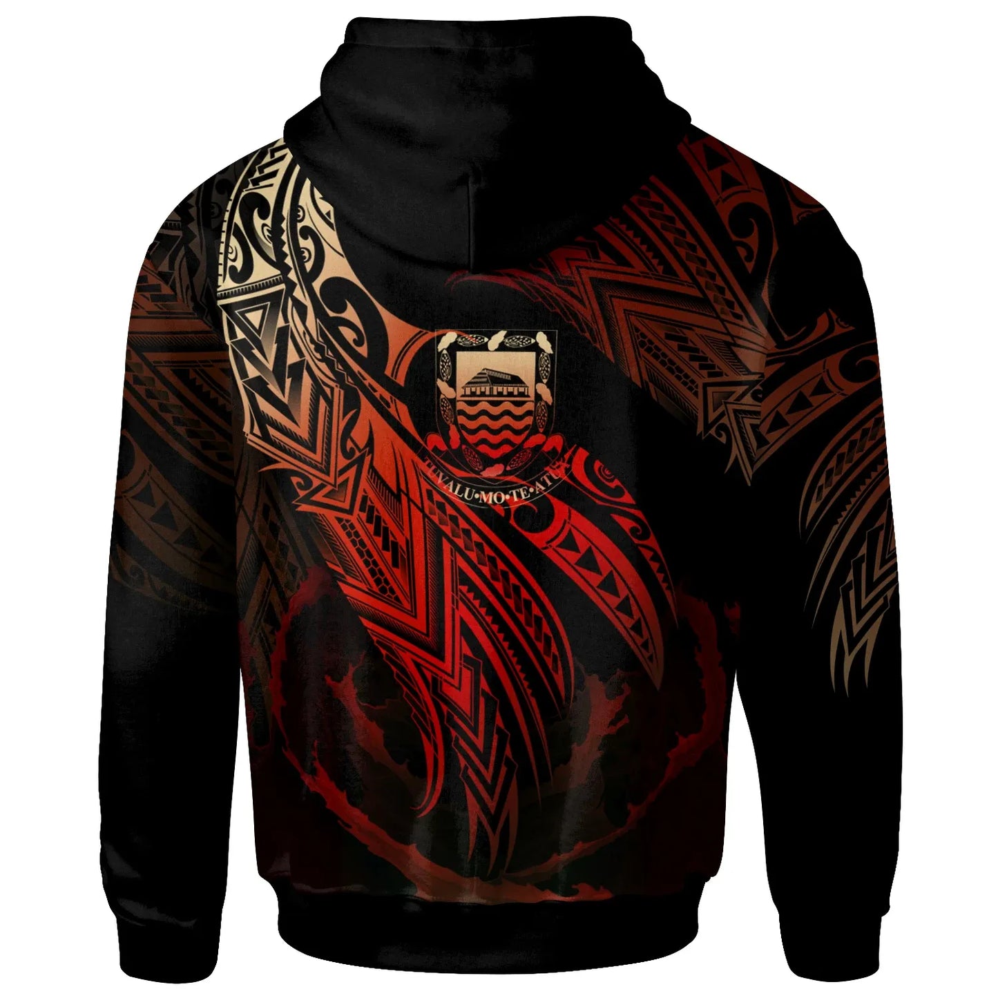 Tuvalu Polynesian Hoodie - Legend Red Version
