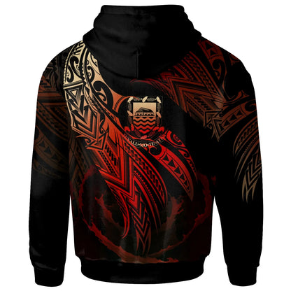 Tuvalu Polynesian Hoodie - Legend Red Version