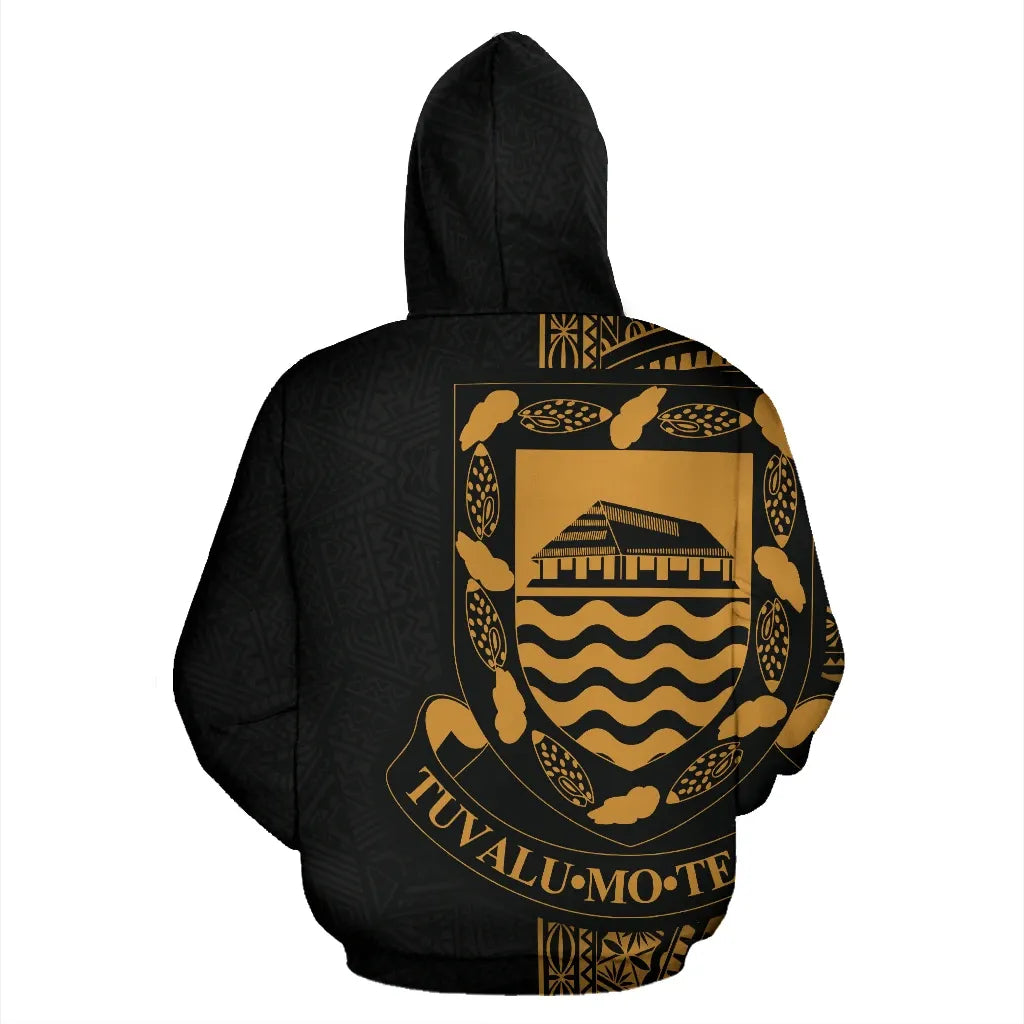 Tuvalu Polynesian Hoodie Line Gold