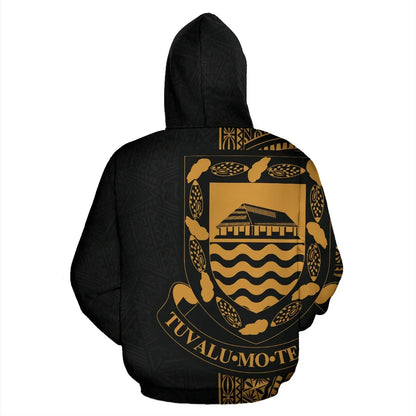 Tuvalu Polynesian Hoodie Line Gold