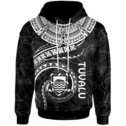 Tuvalu Polynesian Hoodie - Tuvalu Waves (White)
