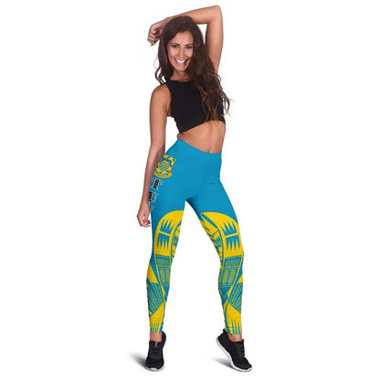 Tuvalu Polynesian Legging - Polynesian Tattoo Flag Version