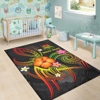 Tuvalu Polynesian Personalised Area Rug - Legend of Tuvalu (Reggae)