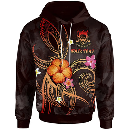 Tuvalu Polynesian Personalised Hoodie - Legend of Tuvalu (Red)
