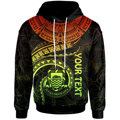 Tuvalu Polynesian Personalised Hoodie - Tuvalu Waves (Reggae)