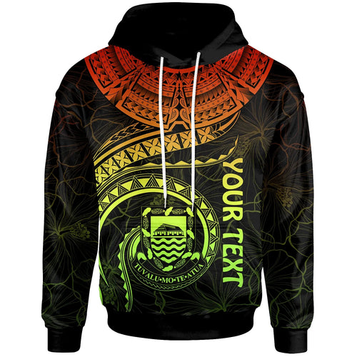 Tuvalu Polynesian Personalised Hoodie - Tuvalu Waves (Reggae)