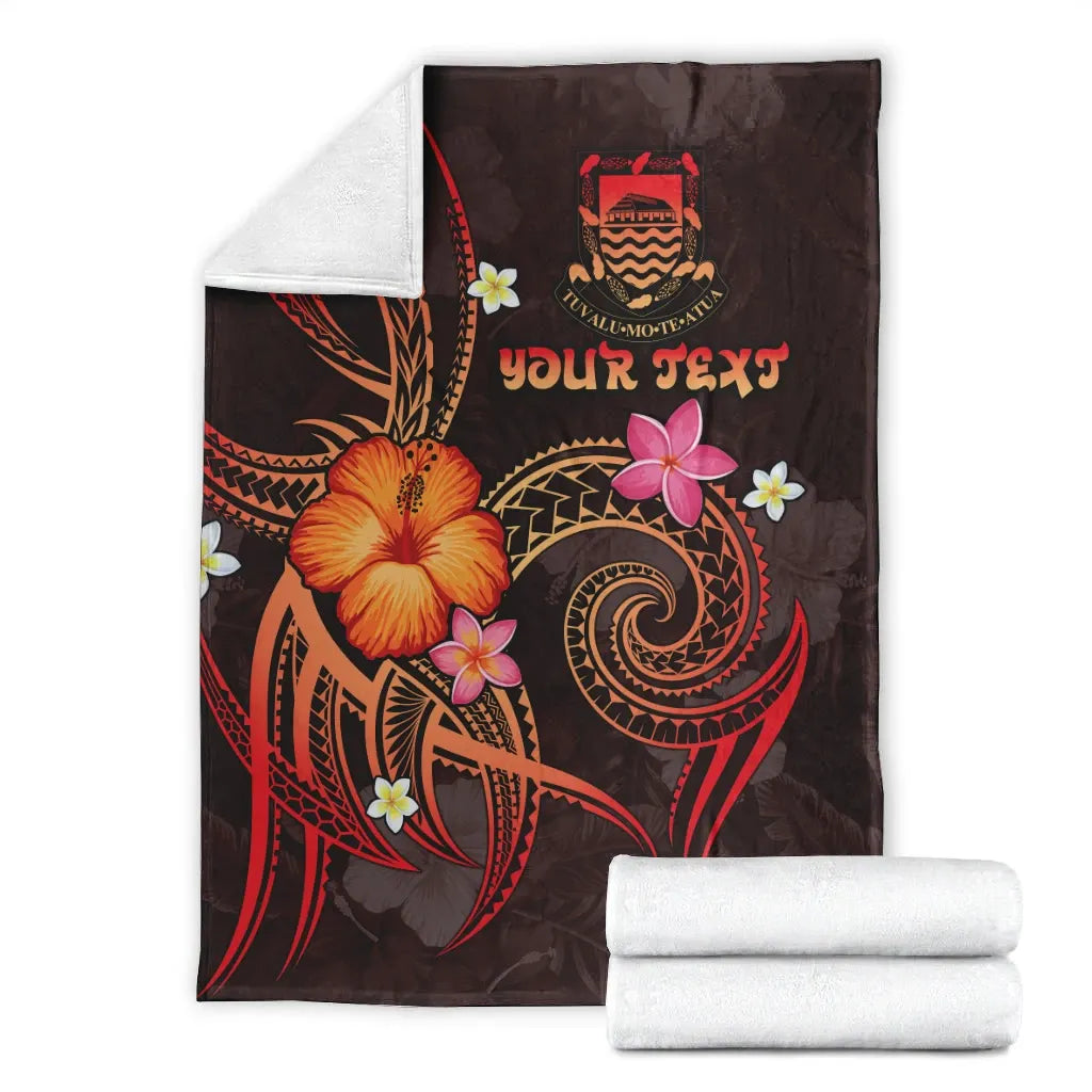 Tuvalu Polynesian Personalised Premium Blanket - Legend of Tuvalu (Red)