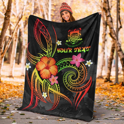Tuvalu Polynesian Personalised Premium Blanket - Legend of Tuvalu (Reggae)