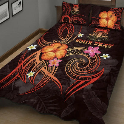 Tuvalu Polynesian Personalised Quilt Bed Set - Legend of Tuvalu (Red)