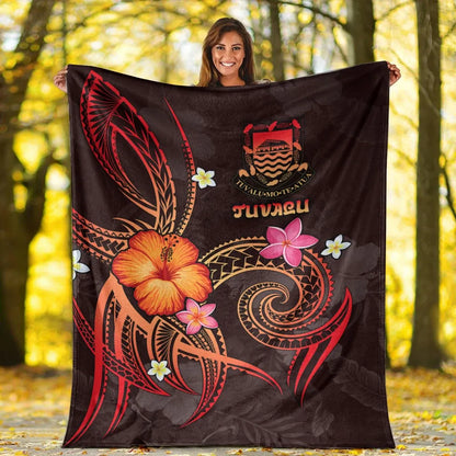 Tuvalu Polynesian Premium Blanket - Legend of Tuvalu (Red)